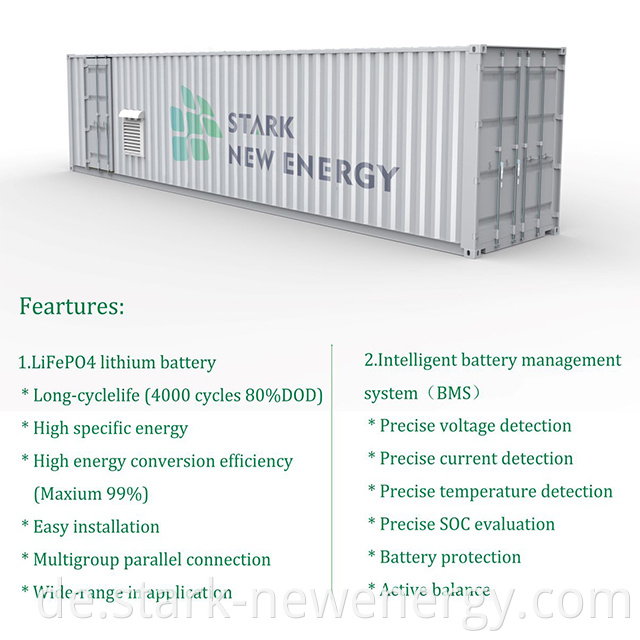1MWH containerized lithium ion battery energy storage system